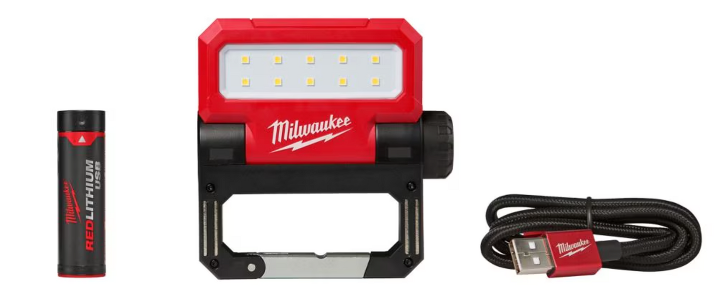 Lampe Milwaukee USB ROVER à tête articulée sur 210°